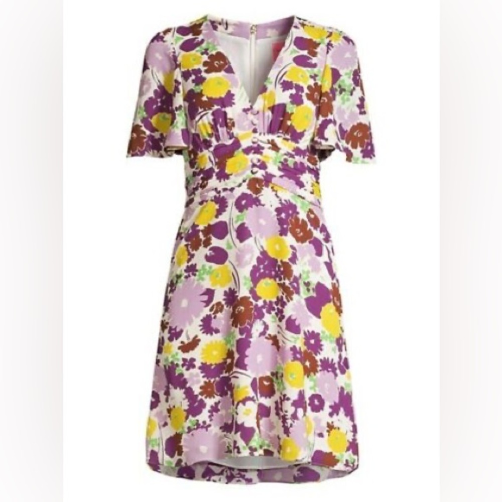 Kate Spade Floral Plissé A-Line Swing Dress - Picture 5 of 5
